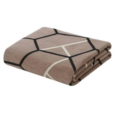 Imagem de Manta Cobertor Em Microfibra 180x200cm Toque Aveludado Estampada Casal 1 Peça | ADMIRARE (HEXAGONO)