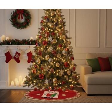 Imagem de Saia Tapete De Árvore De Natal Papai Noel 60 Cm Forrada - Rio Master