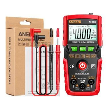 Imagem de Multímetro Digital Profissional Automático Aneng M107 NFe - 4000 Conta