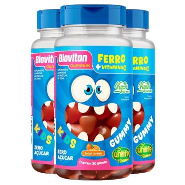 Imagem de Kit 3 Gummy Kids Ferro + C Unilife 30 Gomas Laranja