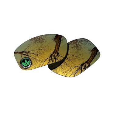 Imagem de Raydi Lentes de reposição de policarbonato para óculos de sol retangulares Costa Del Mar Saltbreak - Flare Gold Mirror - Polarizadas