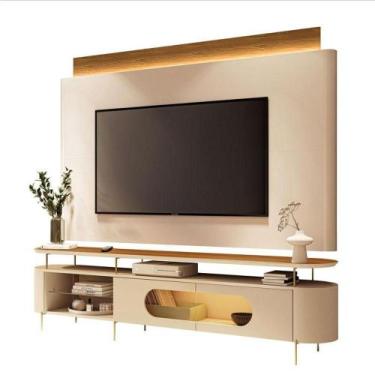 Imagem de Rack Bancada ária Com Painel Suspenso Nobre Cinamomo Off White - Hb Mó