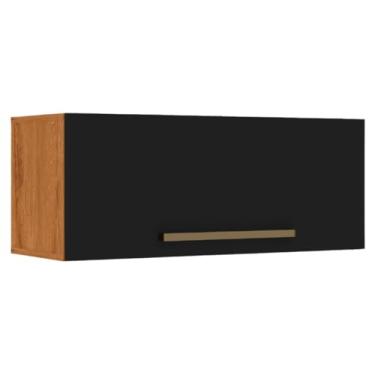 Imagem de Armário Aéreo de Geladeira 1 Porta 0,80m Favorita Natura,Preto