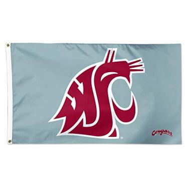 Imagem de WinCraft Washington State Cougars Grey NCAA Football Bandeira de 9,5 x 1,5 m