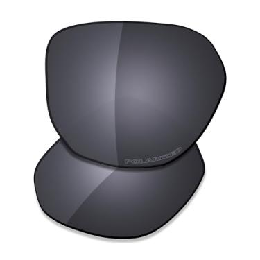 Imagem de SAUCER Lentes de reposição premium para óculos de sol Oakley Latch Beta OO9436, Escudo preto polarizado, One Size