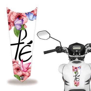 Imagem de Adesivo Faixa Gravata Tanque Moto Cg 160 125 Titan Fan Branco