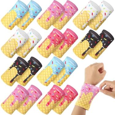 Imagem de Cutecrop 10 pares de pulseiras esportivas com tema de sorvete de beisebol, antiderrapante, presente para atletas esportivos, futebol, basquete, corrida, academia, lembrancinhas de festa, adequadas