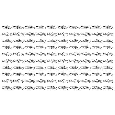 Imagem de Nota clipe de papel música fio marcador clipes criativo bonito acessórios de mesa para classificação de arquivo material escolar de escritório fio revestido de plástico 100 peças (Preta)