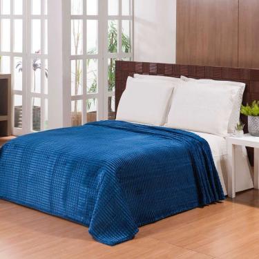 Imagem de Cobertor Cazza Mont Blanc Casal Navy
