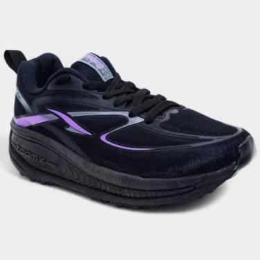 Imagem de Tênis Caban Max Runner Feminino - Preto e Roxo, 39
