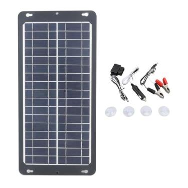 Imagem de TOPINCN Kit de Painel Solar, Carregador Solar Monocristalino Portátil, Controlador de Carga Inteligente, Suporte de Montagem Ajustável para Carro, Barco Automotivo