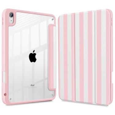 Imagem de Tuiklol Capa para iPad de 11 polegadas (chip A16) 2025 geração 11ª / iPad 11 polegadas 2022 10ª geração, porta-lápis embutido com capa à prova de choque, capa traseira transparente transparente