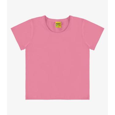 Imagem de Blusa Básica Infantil Cotton Leve Rovi Kids Rosa, 18, Rosa