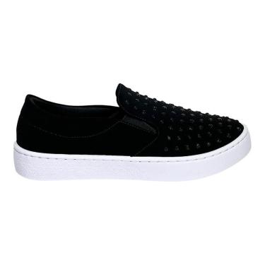 Imagem de Tênis Santinelli Slip On Hotfix Nobuck 1554-025 Preto-Feminino