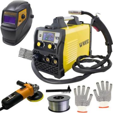 Imagem de Máquina de Solda Inversora Multi Mig 160220V S Gás Máscara Arame e Esm