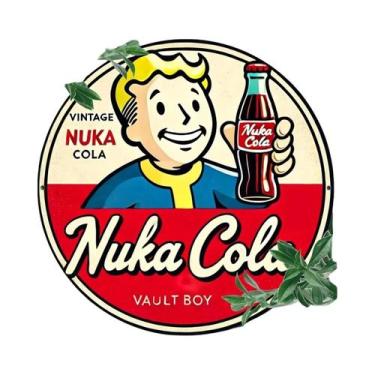 Imagem de Placa De Madeira Vintage Nuka-Cola 7.8x7.8 Polegadas Com Design Vault 