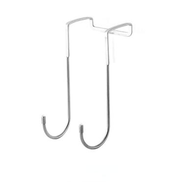 Imagem de NevStp Gancho duplo de aço inoxidável 304 com gancho duplo para cozinha, banheiro, armário, porta traseira, cabide de armazenamento para toalha, branco, G