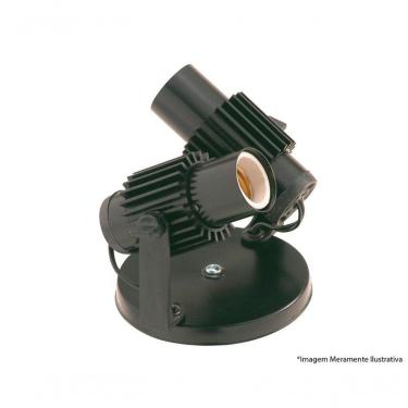 Imagem de Spot Alum Aletado 2 Canoplas Preto