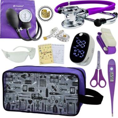 Imagem de Kit Enfermagem Aparelho Pressão Esteto Frete Grátis Promocao - Love Sa