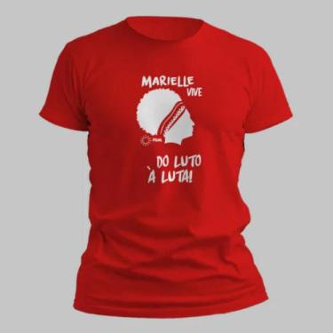 Imagem de Camisa Camiseta Unissex Marielle Vive Do Luto A Luta 100 Algodão Confo