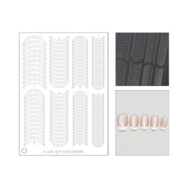 Imagem de Adesivos De Unha Ombre Lace Francesa Multifuncionais Autoadesivos Para