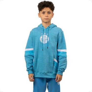 Imagem de Moletom Juvenil Canguru Fechado Grêmio Escudo Bordado-Masculino