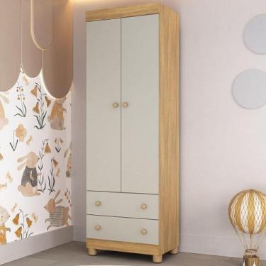Imagem de Guarda-roupa Infantil 62cm 2 Portas e 2 Gavetas Allegra Multimóveis MP