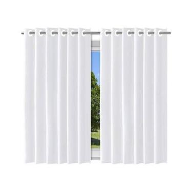 Imagem de Cortina Blackout Branca Pvc 280X220Cm Com Ilhós Corta Luz - Vida Prati