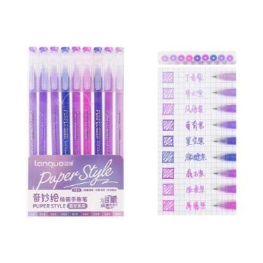 Imagem de Conjunto De Canetas Gel Morandi Color 0.5mm 9 Peças Tinta Suave Para E