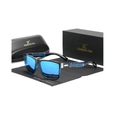 Imagem de Óculos De Sol Unissex Polarizados UV400 Retro Com Armação Retangular Q