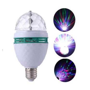 Imagem de Lampada led luz muda cor festa giratoria cromoterapia bivolt - Yeet