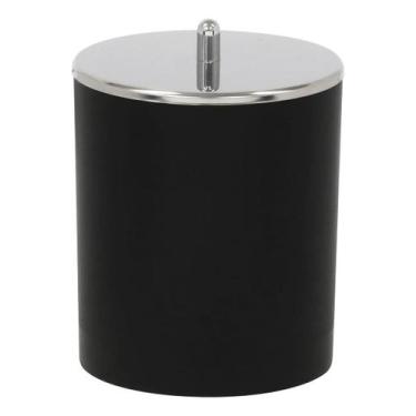 Imagem de Lixeira Banheiro Preto 5l 26x20cm Plastico - Brazil Home Living