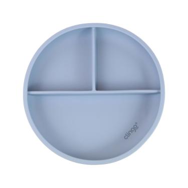 Imagem de Prato De Silicone Azul Com Divisórias E Design Seguro