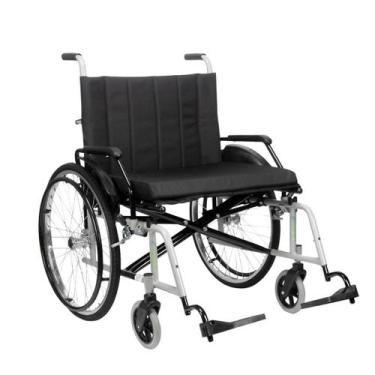 Imagem de Cadeira De Rodas Obeso Até 150 Kgs Em Aço Carbono Reforçada e Confortá