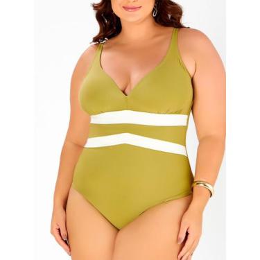 Imagem de Maiô Modelador Banho de Mar 617.577 Feminino Zero Barriga Bicolor Micr