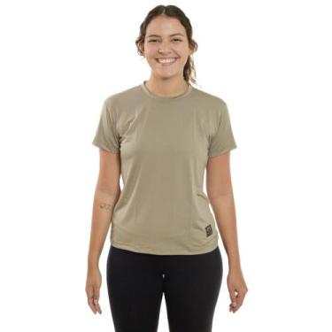 Imagem de Blusa Academia Feminina Babylook Esportiva Proteção Uv 50+ - TN Terra 