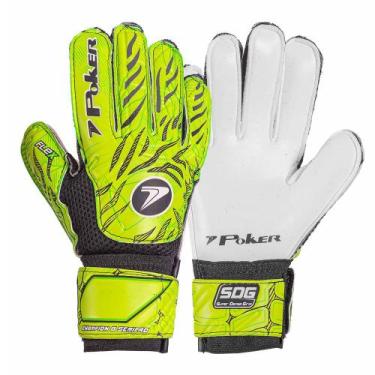 Imagem de Luva de Goleiro Poker Champion 8 Semi Profissional Multiterreno Verde,