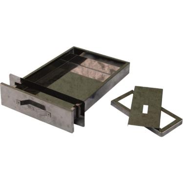 Imagem de Gaveta Cinzeiro Aço Inox Churrasqueira Alvenaria 37x25x4,5cm