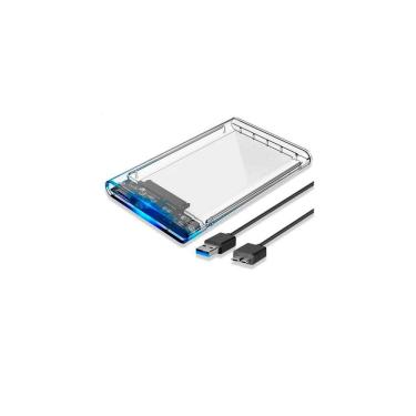Imagem de Case Para Hd Externo Transparente Notebook Sata 2.5 Usb 3.0