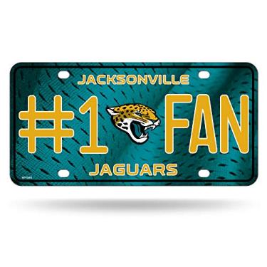 Imagem de Placa de licença de metal NFL Jacksonville Jaguars #1 Fan