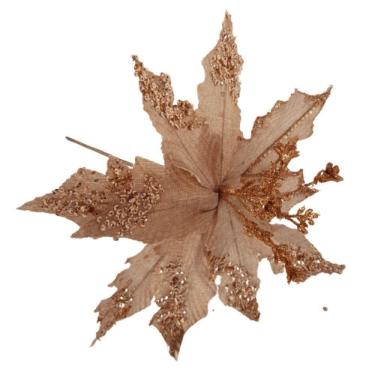 Imagem de Flor Natalina Poinsétia Champanhe 50cm 50cm