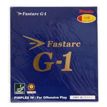 Imagem de Nittaku Tênis de mesa NR8702, borracha, Fastark G-1, costas macias, tensão, vermelho, grosso