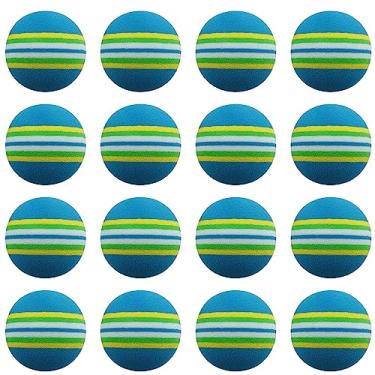 Imagem de DGZZI Bola de golfe esponja 16 peças 42 mm espuma EVA arco-íris prática bolas de golfe treinamento bolas macias, azul