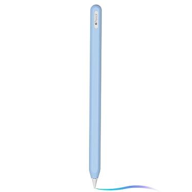Imagem de Capa de Silicone Ultrafina compatível com Apple Pencil 2ª Geração, protetora maciaobao de choque - iPad Pro 11/12,9" 2018 (Azul Brilhante)