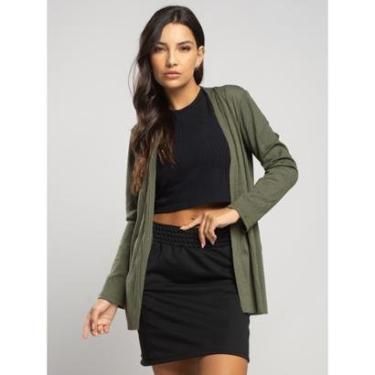 Imagem de Cardigan Kimono Canelado Longo Feminino Manga Longa-Feminino