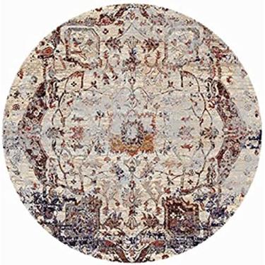 Imagem de Tapete floral redondo de ano, tapete de área retrô chique gasto, para sala de estar/quarto/cozinha/porta/lavanderia, Cx-01,160cm