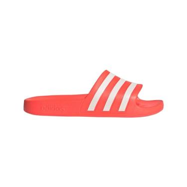 Imagem de adidas Sandália unissex Adilette Aqua Slides, Vermelho/branco/vermelho solar, 13