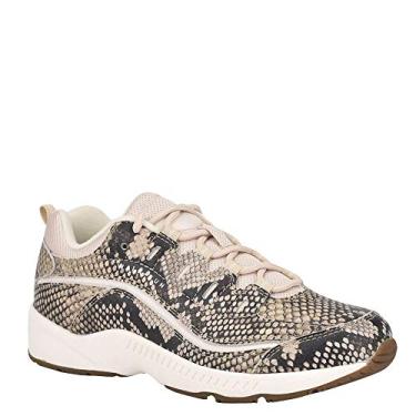 Imagem de Easy Spirit Tênis feminino Romy Snake para caminhada - bege, Natural/cobra, 6.5