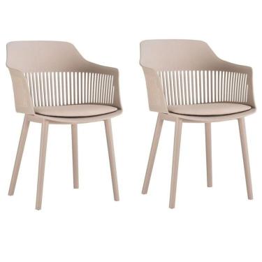 Imagem de Kit com 2 Cadeiras para Sala de Jantar Marcela Nude