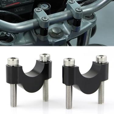 Imagem de Suporte de guidão para motocicleta Xitomer de 28,6 mm ADV sem braçadeiras, adequado para Honda VFR1200X, YAMAHA VMAX, Triumph Street Triple, KTM, Aprilia, DUCATI Scrambler 800 (preto, 20 mm (25/32"))